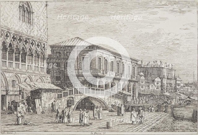 Le Preson V (The Prison). From: Vedute altre prese da i luoghi altre ideate da Antonio...1735-1746. Creator: Canaletto.