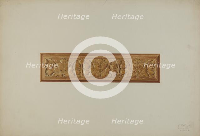 Carved Furniture Detail, 1939. Creator: John Sullivan.
