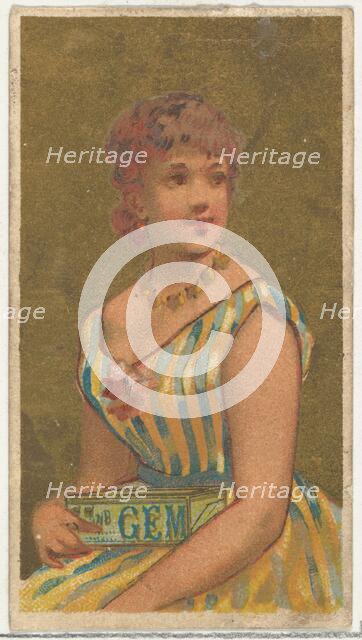 From the Girls and Children series (N65) promoting Richmond Gem Cigarettes for Allen &..., ca. 1886. Creator: Allen & Ginter.