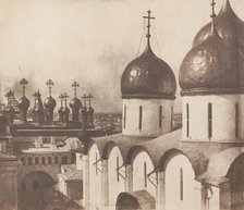 Moscow, Domes of Churches in the Kremlin, 1852. Creator: Roger Fenton.