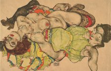 Two Girls Lying Entwined, 1915. Artist: Schiele, Egon (1890–1918)