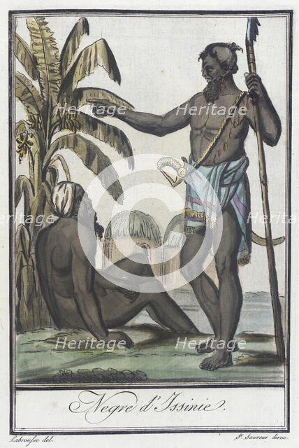 Costumes de Différents Pays, 'Negre d'Issinie', c1797. Creators: Jacques Grasset de Saint-Sauveur, LF Labrousse.