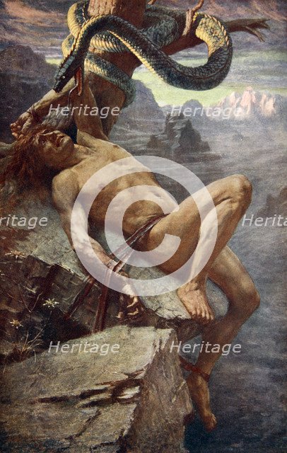 'Punishment of Loke', 1890.  Artist: James Doyle Penrose