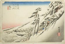 Kameyama: Weather Clearing after Snow (Kameyama, yukibare), from the series "Fifty..., c. 1833/34. Creator: Ando Hiroshige.