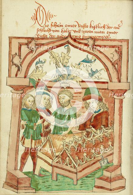 The Story of the Two Men and the Two Shrines; Barlaam und Josaphat, 1469. Creators: Hans Schilling, Diebolt Lauber.