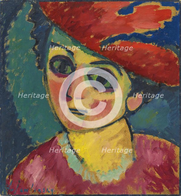 Red Hat. Artist: Javlensky, Alexei, von (1864-1941)