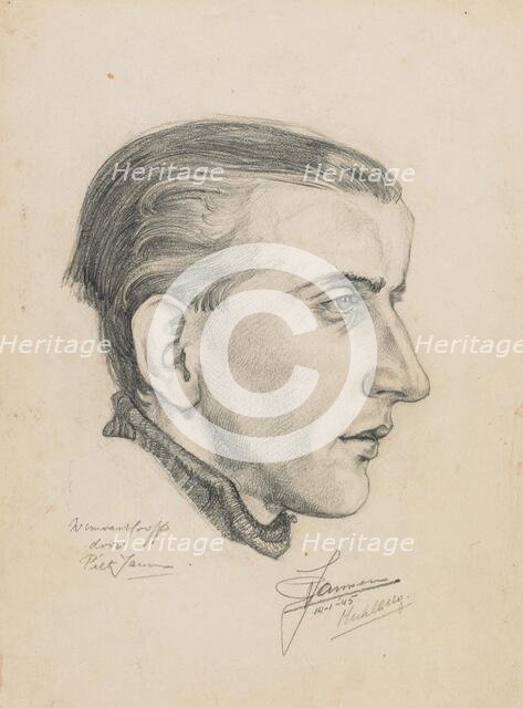 Portrait of Wim van Hooff, 1944-1945. Creator: Piet Jansen.