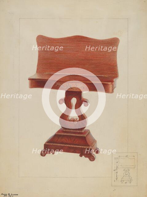 Wall Table, c. 1937. Creator: James M. Lawson.