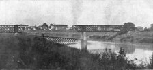 The Dark Hours of Italy; A bridge over the Livenza, which the Italians blew up.., 1917. Creator: Unknown.