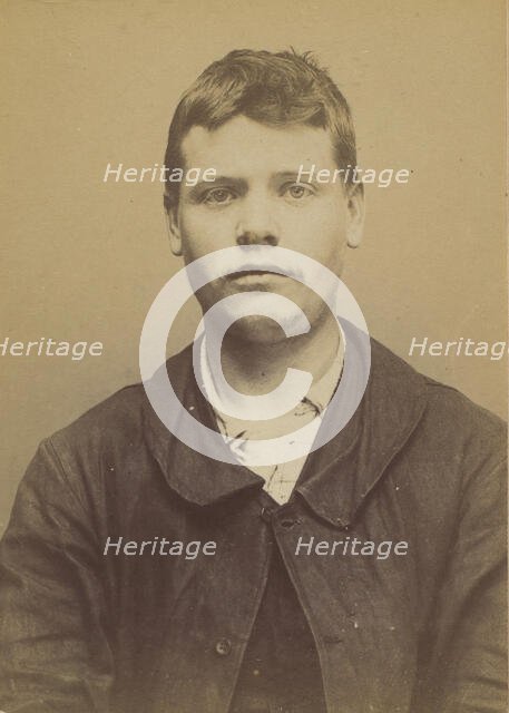 Springer. François. 21 ans, né le 17/9/72 à Duisburg (Allemagne). Menuisier. Anarchiste. 1..., 1894. Creator: Alphonse Bertillon.