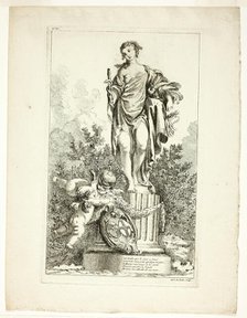 Two Lovers Giving Thanks to the Statue of Health, n.d. Creator: Ange-Laurent de La Live de Jully.