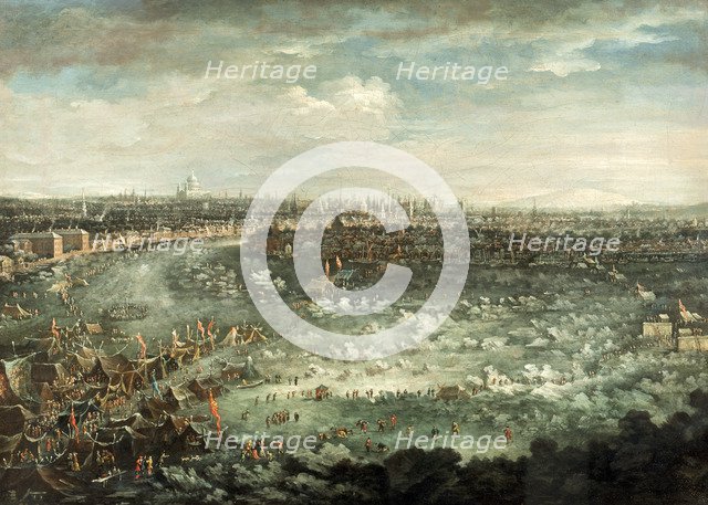 'The Thames During the Great Frost of 1739'. Artist: Jan Griffier II