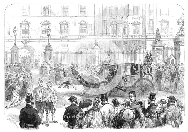 The Court at Buckingham Palace on Saturday last: arrival of the foreign ambassadors, 1864. Creator: Unknown.