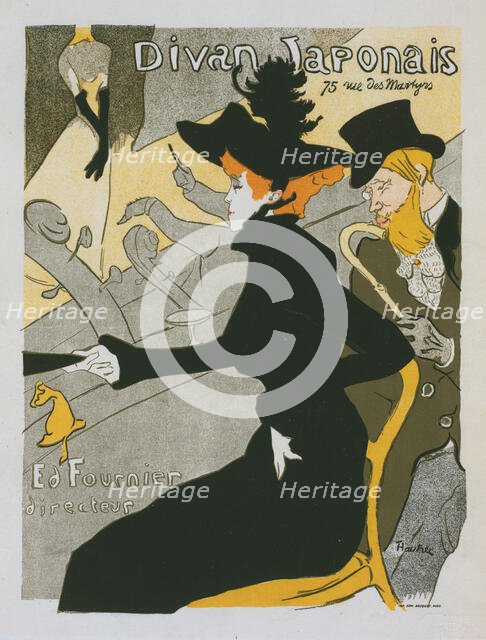 Affiche pour le concert "Divan Japonais"., c1896. Creator: Henri de Toulouse-Lautrec.