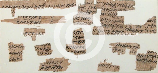 Papyri Fragments of a Letter from Bartholomew to Elisasius, Coptic, 7th century. Creator: Unknown.