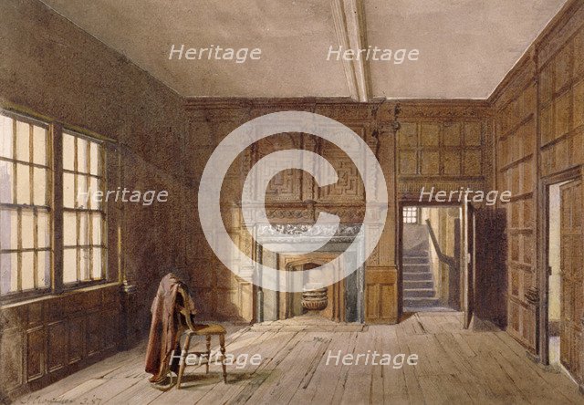 Interior view of Sir John Spencer's room in Canonbury House, Islington, London, 1887. Artist: John Crowther
