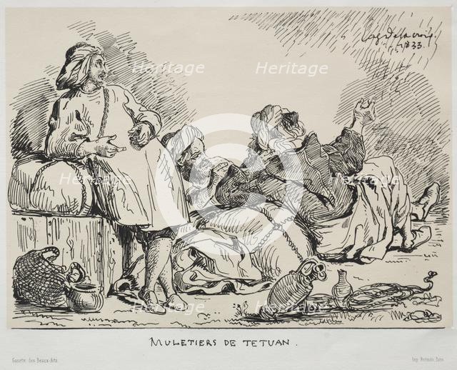 Muleteers of Tétuan, 1833. Creator: Eugène Delacroix (French, 1798-1863); Bertauts.