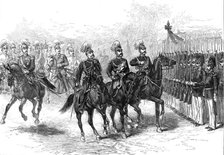 The Three Emperors at Berlin: Grand Review at Tempelhof - the Emperors passing along the line, 1872. Creator: Unknown.