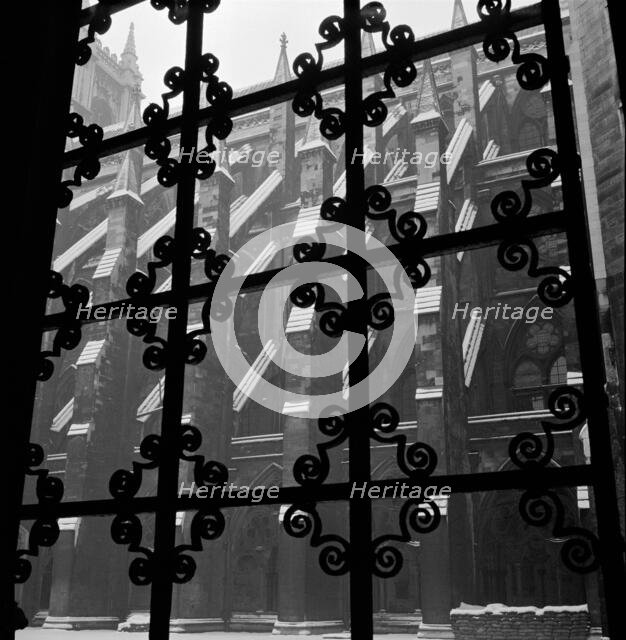 Looking towards the south facade of the nave of Westminster Abbey, 1946-1999. Creator: John Gay.