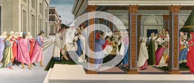 Three Miracles of Saint Zenobius, c. 1500. Artist: Botticelli, Sandro (1445-1510)