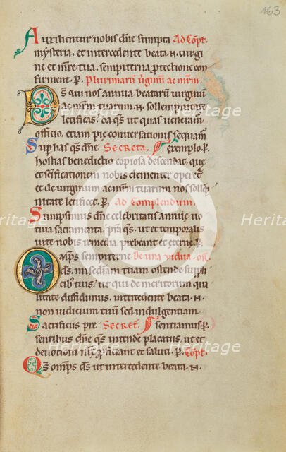 Decorated Initial D; Decorated Initial O; Stammheim Missal, probably 1170s. Creator: Unknown.