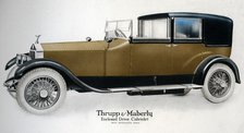 Enclosed drive Rolls-Royce cabriolet with extension open, c1910-1929(?). Artist: Unknown