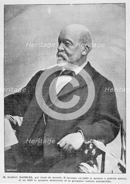 Gottlieb Daimler, German industrial pioneer, 1900. Artist: Unknown