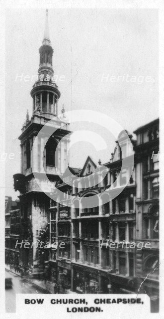 Bow Church, Cheapside, London, c1920s. Artist: Unknown