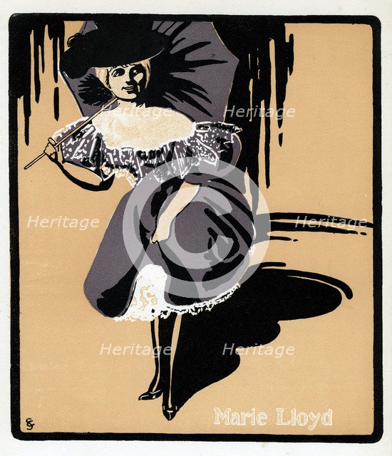 Marie Lloyd (1870-1922), English music hall singer, late 19th century. Artist: Unknown