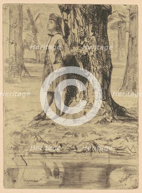 Seymour Standing Under a Tree, 1858/1859. Creator: James Abbott McNeill Whistler.