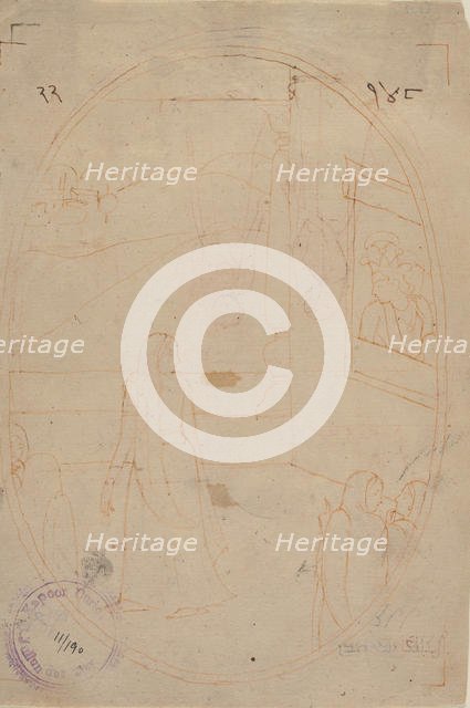 Drawing for an Illustration from a Sat Sai of Bihari Lal Series: The Message of the Eyes..., ca. 178 Creator: First generation after Nainsukh (active ca. 1735-78).