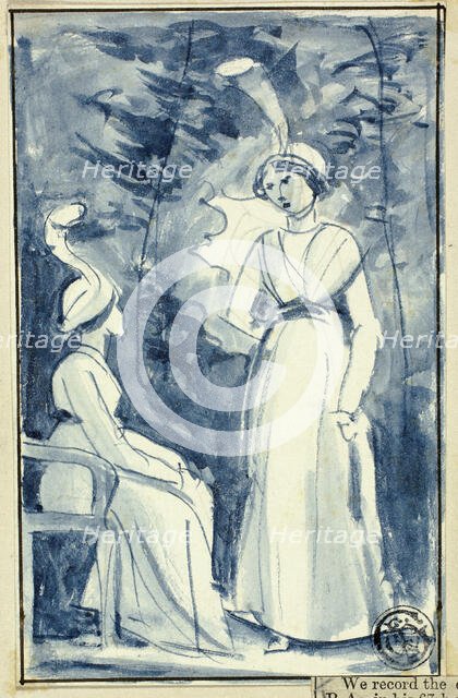 Two Women in Late 18th Century Dress, n.d. Creator: William Edward Frost.