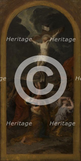 Esquisse pour l'église Notre-Dame-de-la-Croix : L'Annonciation - L'Assomption..., c.1875. Creator: Jules-Louis Machard.