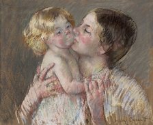 A Kiss for Baby Ann (No. 3) , 1897. Creator: Cassatt, Mary (1845-1926).