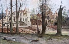 'The Ruins of a House, Soupir', First World War, April 1917.Artist: Francois Flameng
