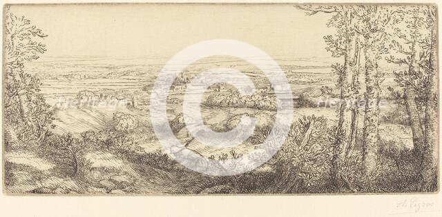 Valley in Bourgogne (Une vallee en Bourgogne). Creator: Alphonse Legros.