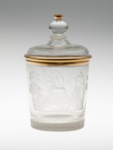 Beaker and Cover, Flecken Zechlin, c. 1750. Creator: Unknown.