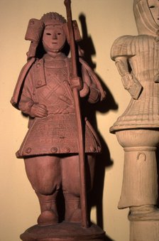 Japanese Warrior, Haniwa Tomb Figure, c300-550. Artist: Unknown.