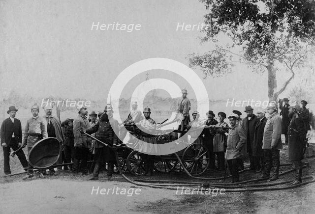 Squad of the Irkutsk Voluntary Fire Society, 1894. Creator: R Prorokov.
