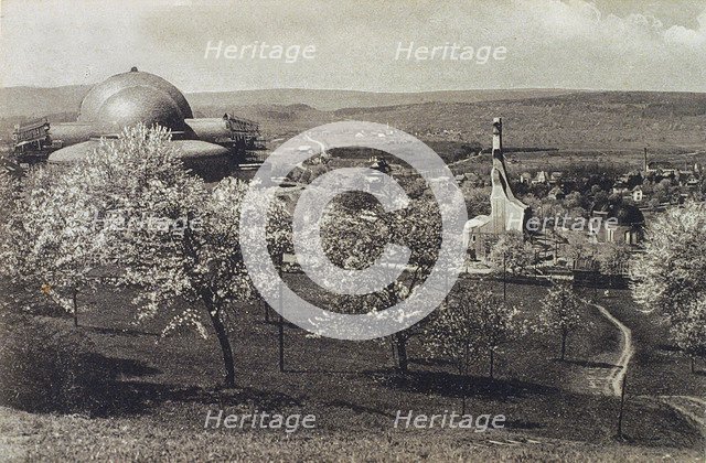 View of the Goetheanum and Heating House, Dornach, Switzerland, 1914-1916. Artist: Unknown