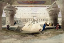 'View from under the Portico of Temple of Edfou, Upper Egypt', 1846. Artist: Louis Haghe