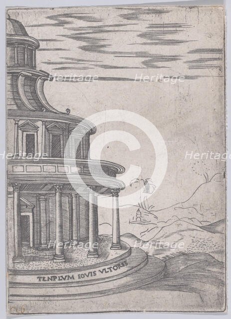 Templum Iovis Ultoris (Views of Ancient Roman Temples and Arches), 1535-40., 1535-40. Creator: Anon.