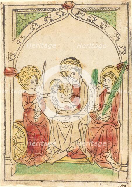 Madonna between Saints Catherine and Barbara, 1440/1460. Creator: Unknown.