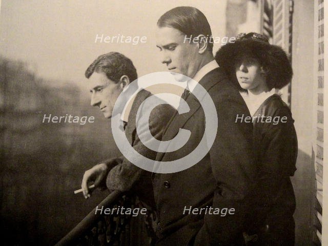 Maurice Ravel, Vaslav Nijinsky, Bronislava Nijinska in Paris, 1914. Artist: Anonymous  