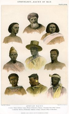 'Ethnology, Races of Man', 1800-1900.Artist: R Anderson