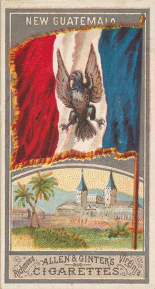 New Guatemala, from the City Flags series (N6) for Allen & Ginter Cigarettes Brands, 1887. Creator: Allen & Ginter.