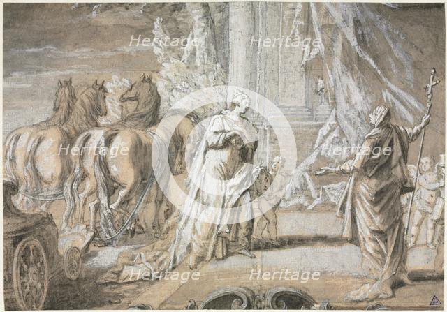 Madame de Maintenon Returning to the Catholic Church [2], 1700s. Creator: Charles Dominique Joseph Eisen (French, 1720-1778).