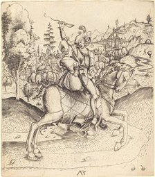 Knight and Lady on Horseback, c. 1500. Creator: Master MZ.