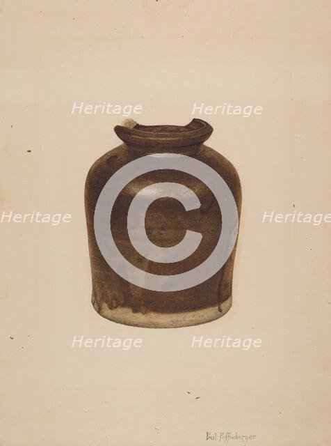 Fruit Jar, c. 1939. Creator: Paul Poffinbarger.