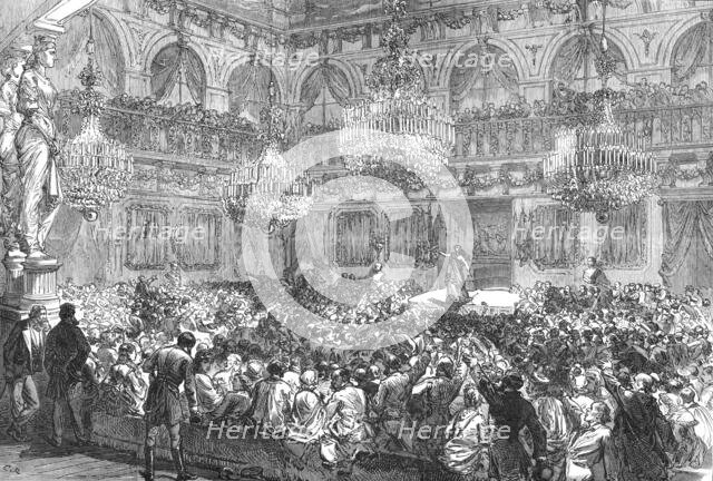The French Siege of Paris: concert for the wounded at the Tuileries, 1871. Creator: C. R..